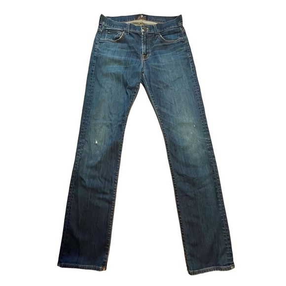 7 For All Mankind Luxe Performance ‘the straight’ Denim Jeans Men’s Size 30 - Picture 1 of 13